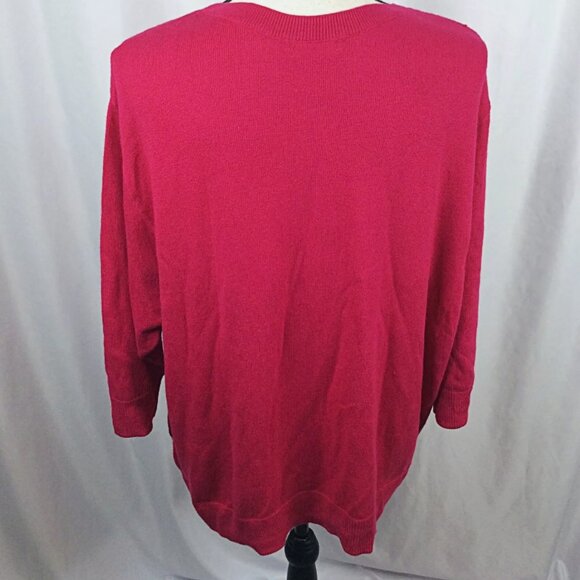 Leith Sweater Womens Size Medium Wool Blend Crew Neck 3/4 Sleeve Nordstrom - Picture 3 of 7